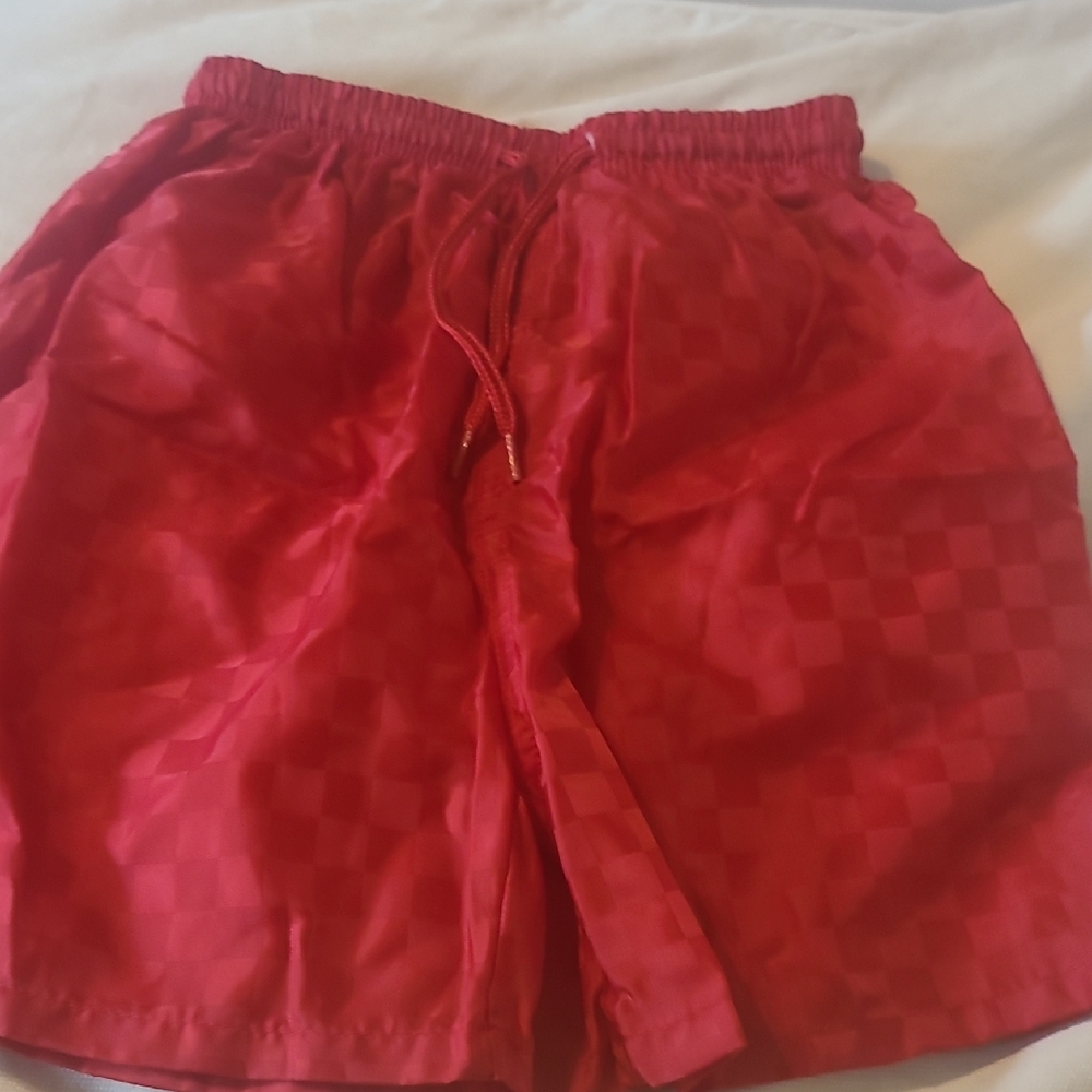 Red Checkered Shorts